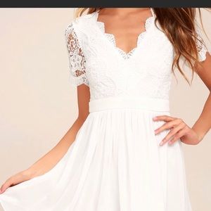 White Lace Skater Dress😍